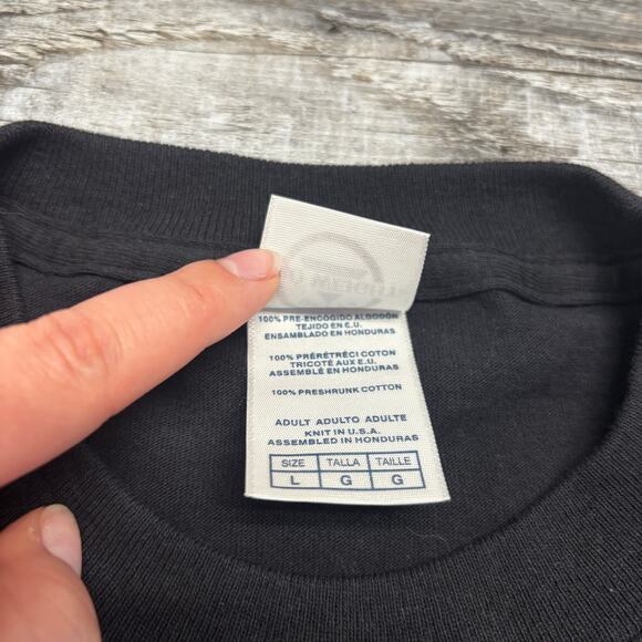 Vintage Y2k Delta Pro Weight Dirty Old Man Black Mens L Funny Joke Quote T-Shirt - Picture 5 of 8